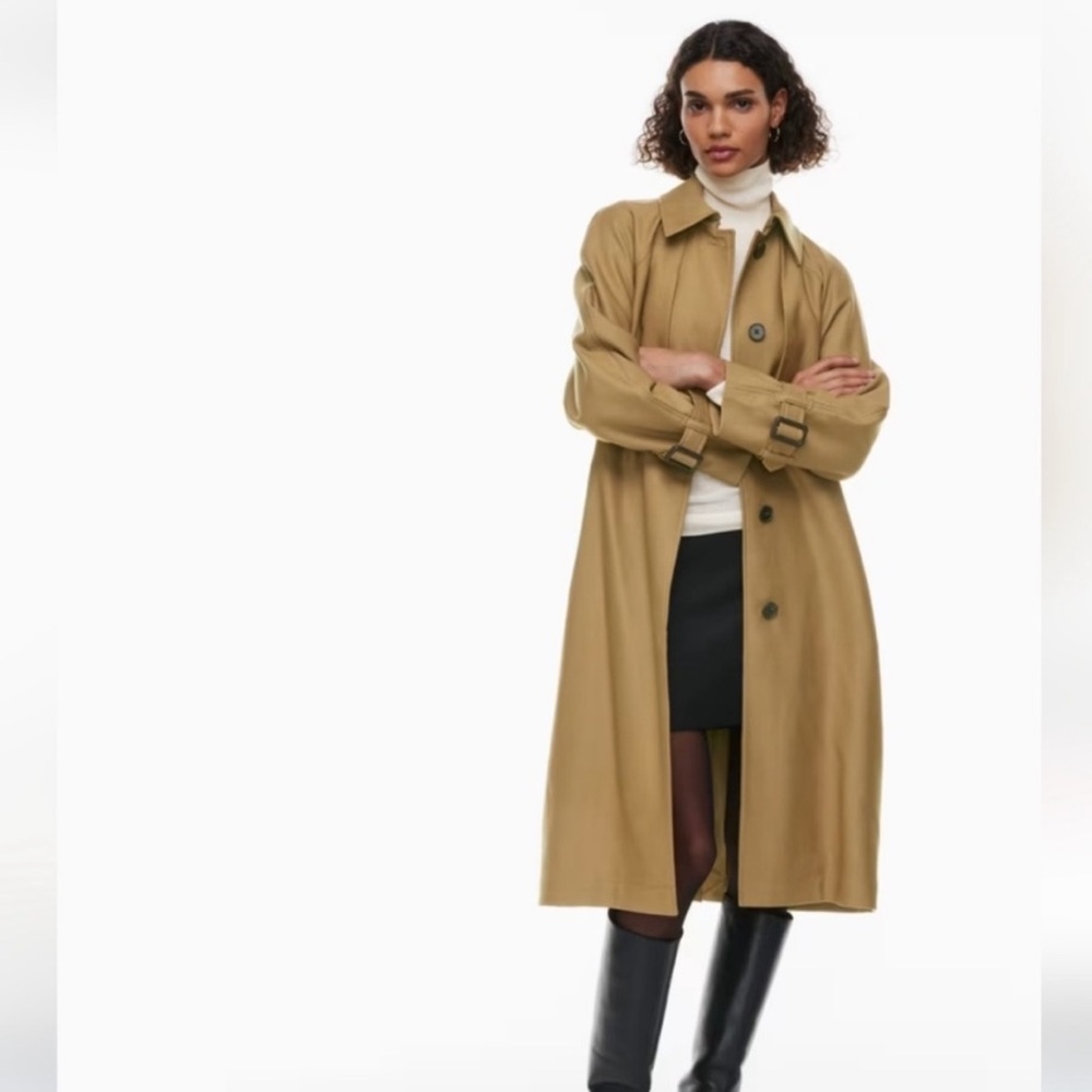 Aritzia Wilfred Trench Caramello